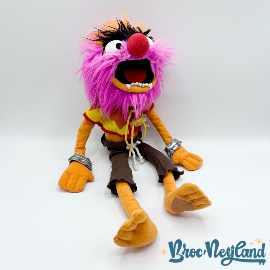 Peluche-Animal-Les-Muppets-Disney-Store-2012-orange-écusson-48-cm (5)