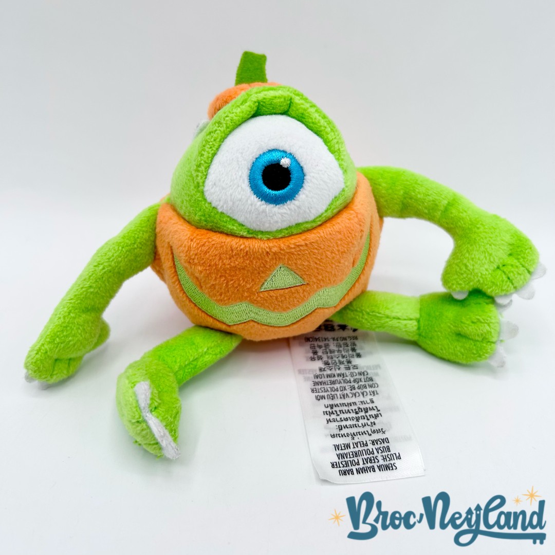 Peluche-épaule-Bob-Razowski-Citrouille-Halloween-Disney-Parks-Disneyland-Monstres-et-Cie-vert-peluche-aimantée-10-cm (5)
