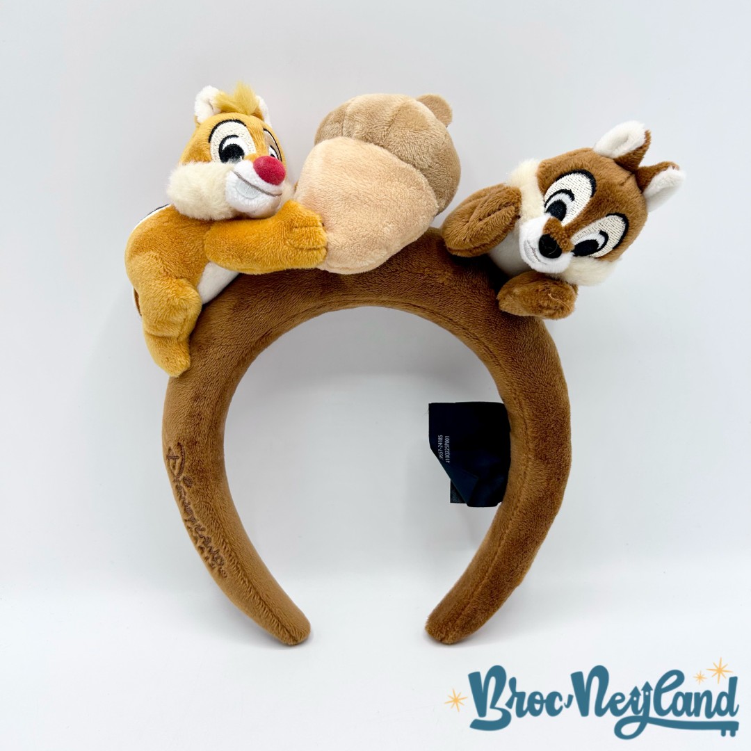 Serre-tête-Oreilles-Tic-et-Tac-peluche-Disney-Parks-2024-ears-marron-noisette (3)