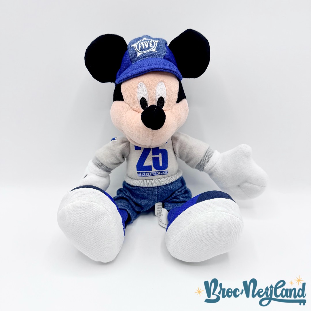 Peluche-Mickey-Mouse-25-Twenty-Five-Disneyland-Paris-25ème-anniversaire-Disney-bleu-28-cm (3)