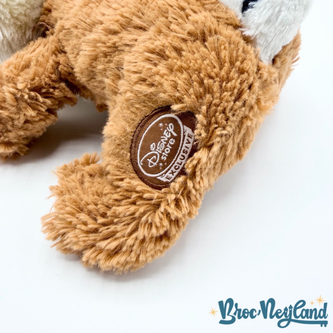 Peluche-Tac-Disney-Store-Tic-et-Tac-écureuil-marron-poils-longs-écusson-26-cm (4)