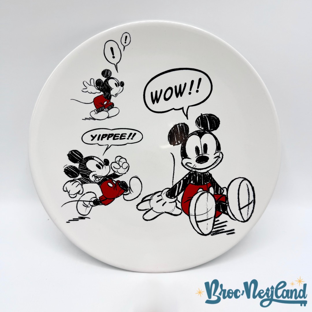 Assiette-à-dessert-Mickey-Mouse-BD-Disneyland-Paris-Disney-dessin-bande-dessinée-blanc-rouge (2)