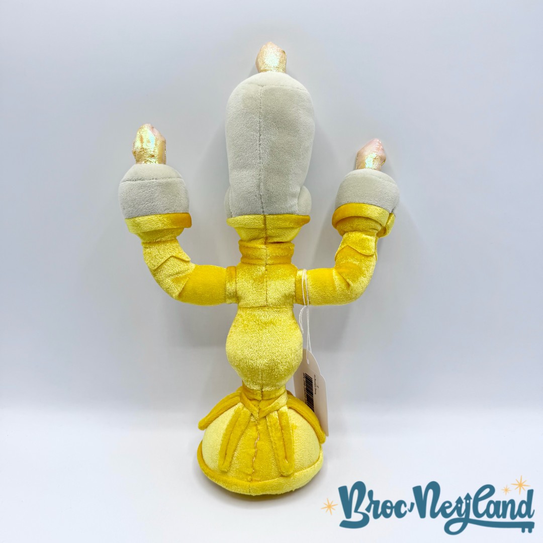 Peluche-Lumière-chandelier-La-Belle-et-la-Bête-Disney-Store-jaune-écusson-32-cm (1)