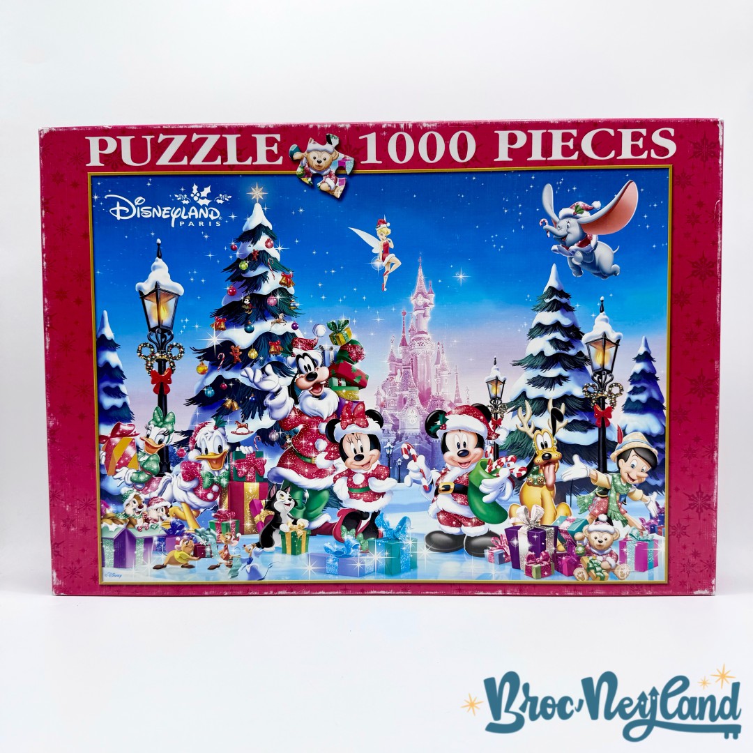 Puzzle-1000-Pièces-Mickey-et-ses-amis-Noël-Disneyland-Paris-Disney-rouge (2)
