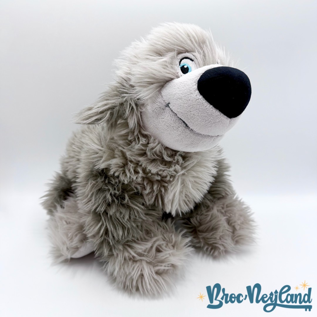 Peluche-Max-Chien-La-Petite-Sirène-Disney-Store-2013-gris-écusson-38-cm (2)