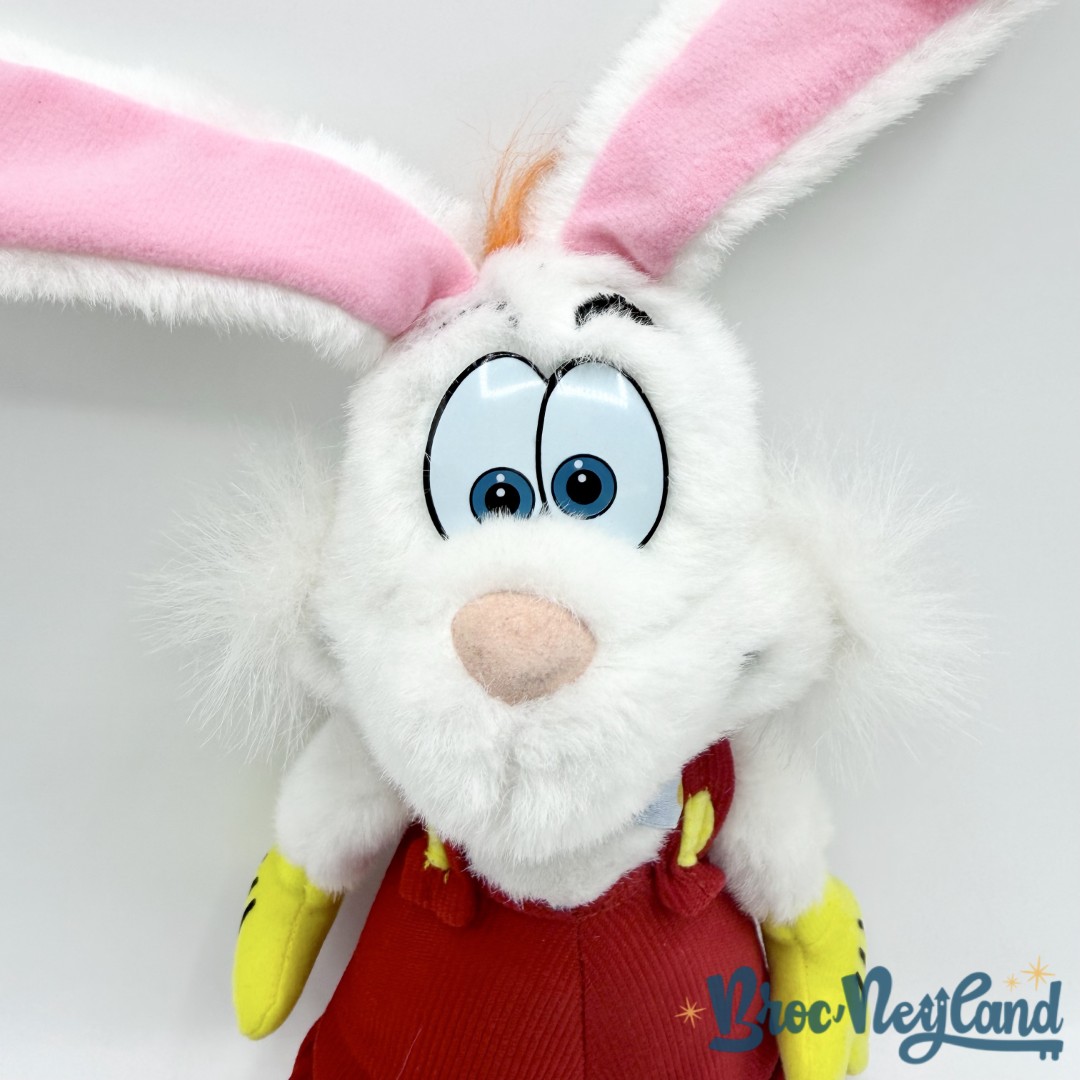 Peluche-Roger-Rabbit-Euro-Disney-Disneyland-lapin-blanc-salopette-28-cm (6)