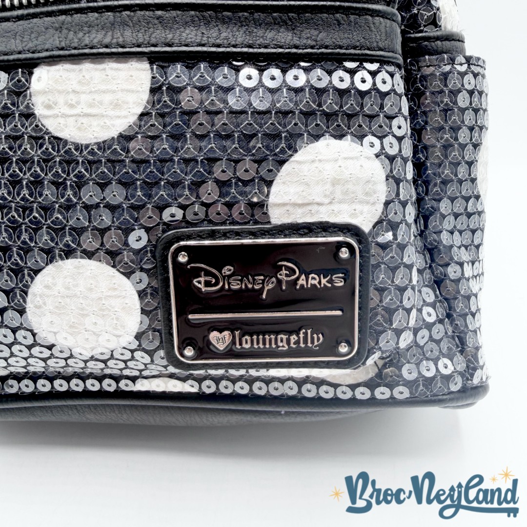 Sac-à-dos-Loungefly-Minnie-Mouse-Polka -Dots-sequins-Disney-Parks-Disneyland-noeud-rouge-noir (2)