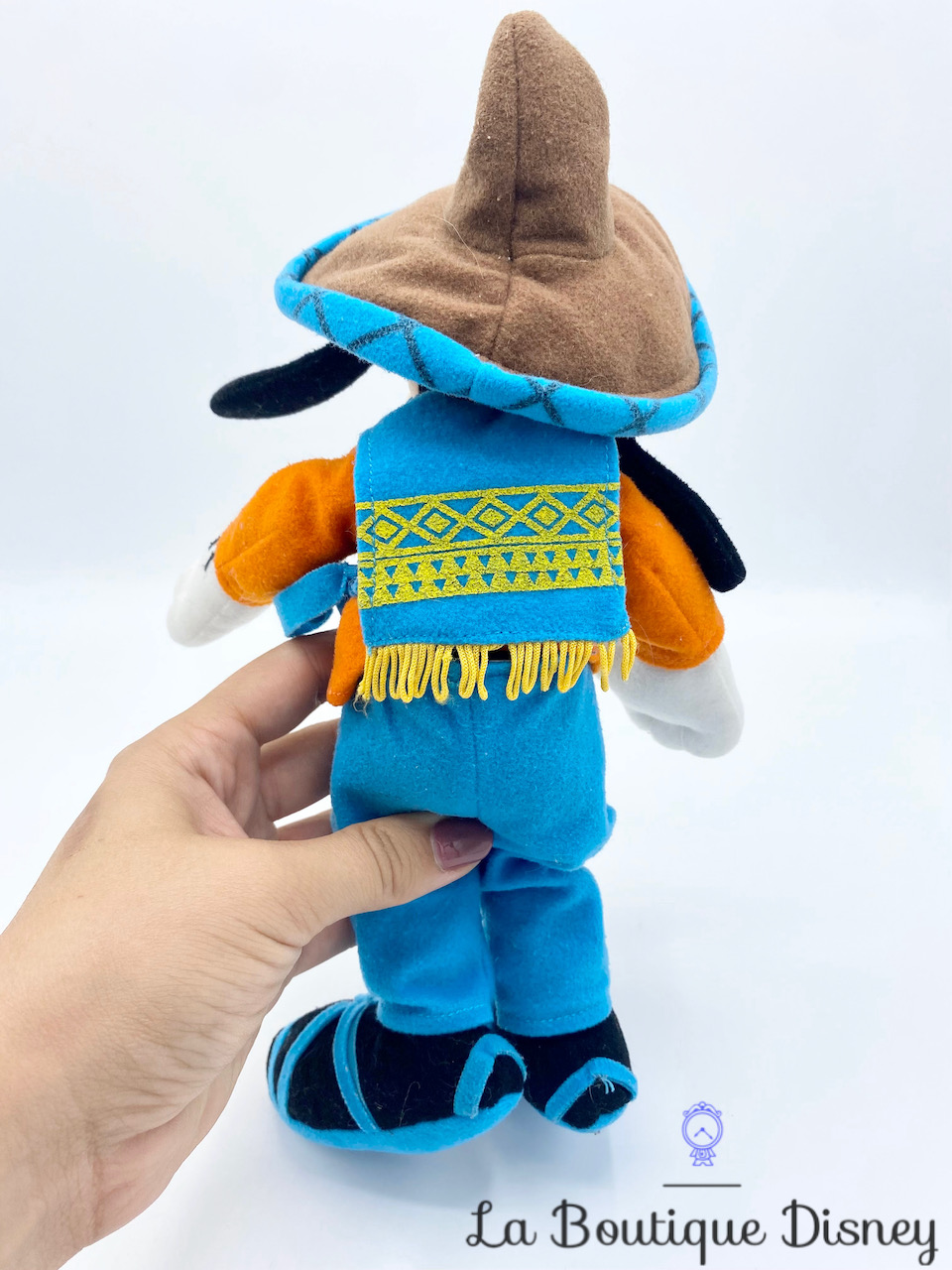 Peluche Dingo Mexicain Disneyland Paris Disney poncho sombrero bleu orange 30 cm - Peluches 