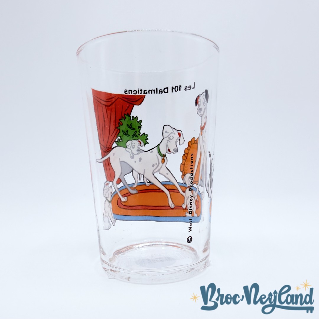 Verre-Les-101-Dalmatiens-Walt-Disney-Productions-vintage-moutarde (2)