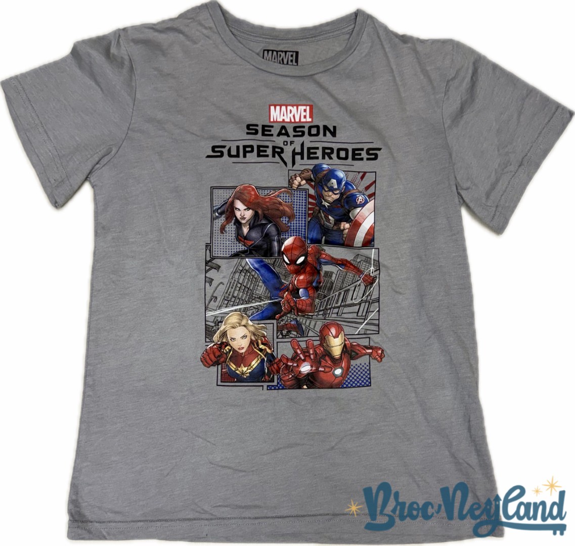 Tee-shirt-Marvel-Season-of-Super-Heroes-Disneyland-Paris-Disney-taille-14-ans-gris (2)