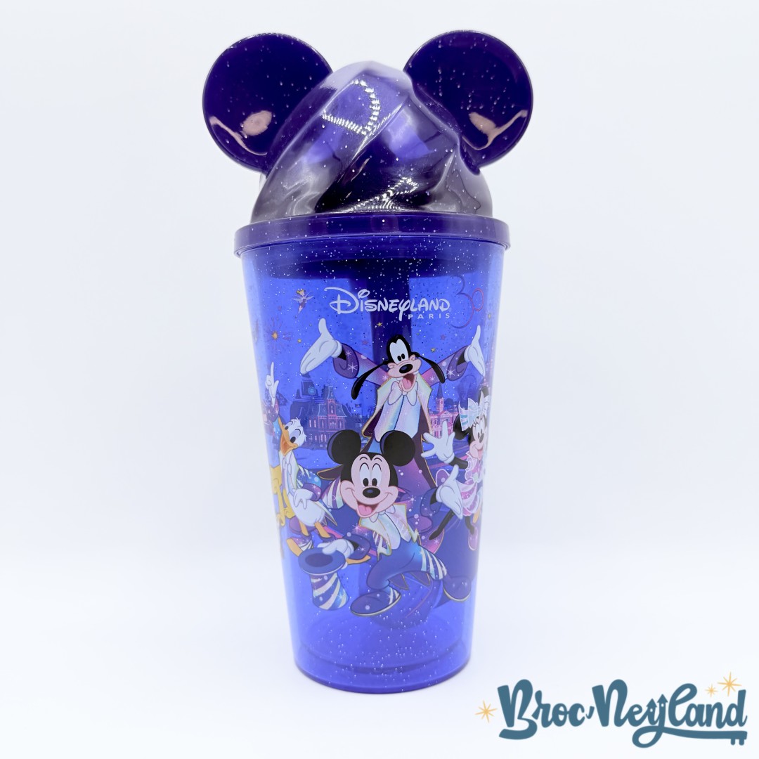 Gobelet-paille-Mickey-et-ses-amis-30ème-Anniversaire-Disneyland-Paris-30-ans-Disney-verre-plastique-bleu (3)