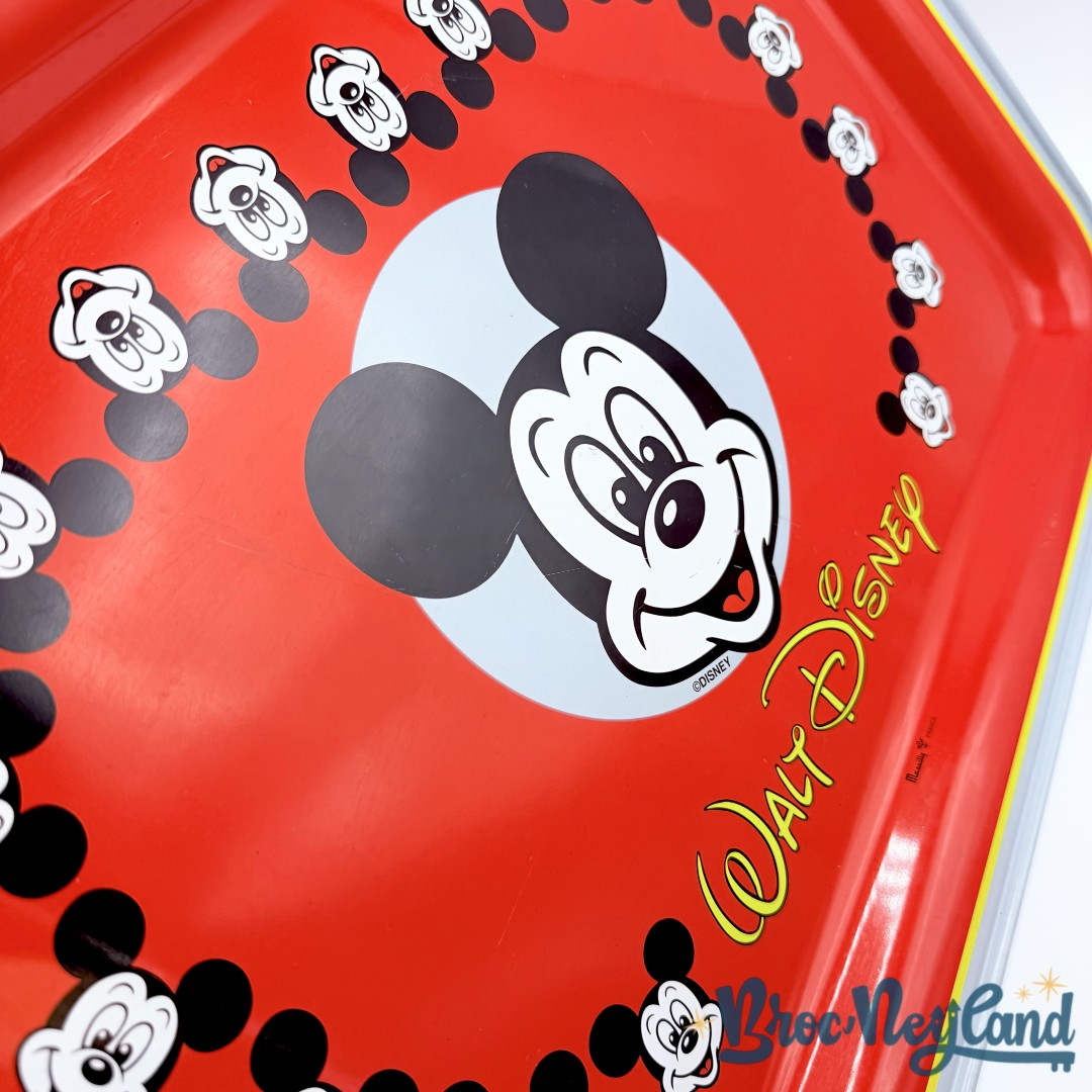 Plateau-Mickey-Mouse-Walt-Disney-vintage-métal-rouge (1)