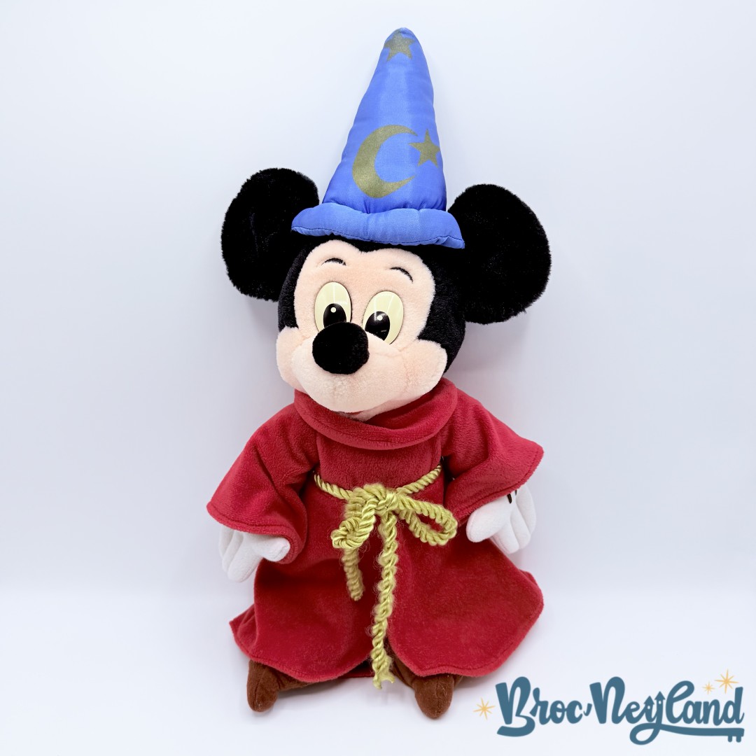 Peluche-Mickey-Mouse-Fantasia-Disneyland-Paris-Disney-vintage-chapeau-magicien-45-cm (7)