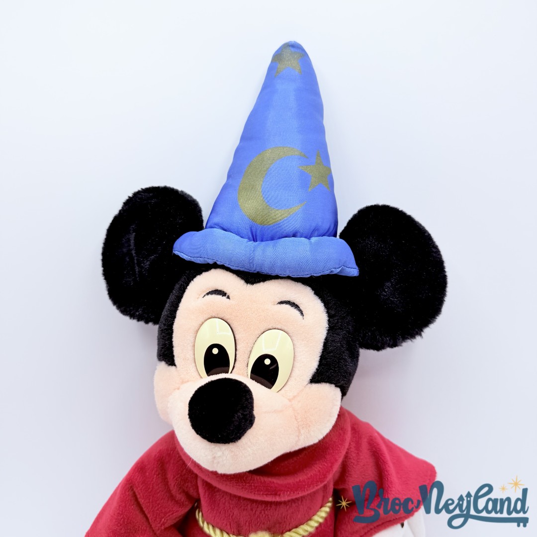 Peluche-Mickey-Mouse-Fantasia-Disneyland-Paris-Disney-vintage-chapeau-magicien-45-cm (3)