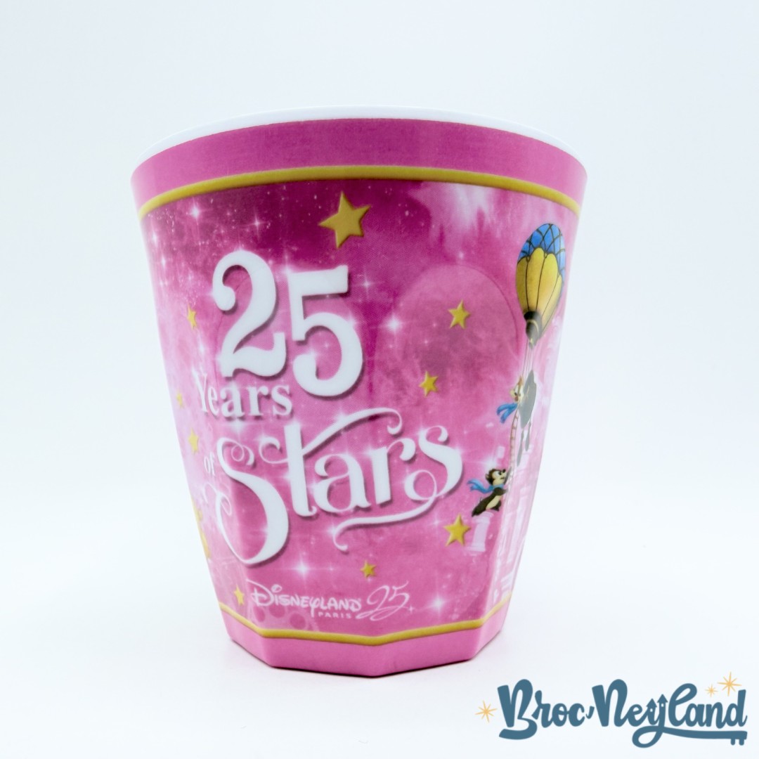 Gobelet-Minnie-Daisy-25ème-anniversaire-Disneyland-Paris-25-Years-of-Stars-Disney-verre-plastique-rose (7)