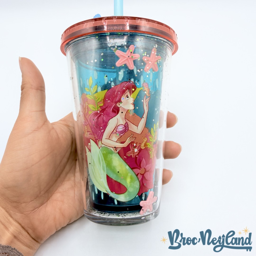 Gobelet-paille-Ariel-La-Petite-Sirène-Disney-Store-2023-verre-plastique-double-paroi (3)