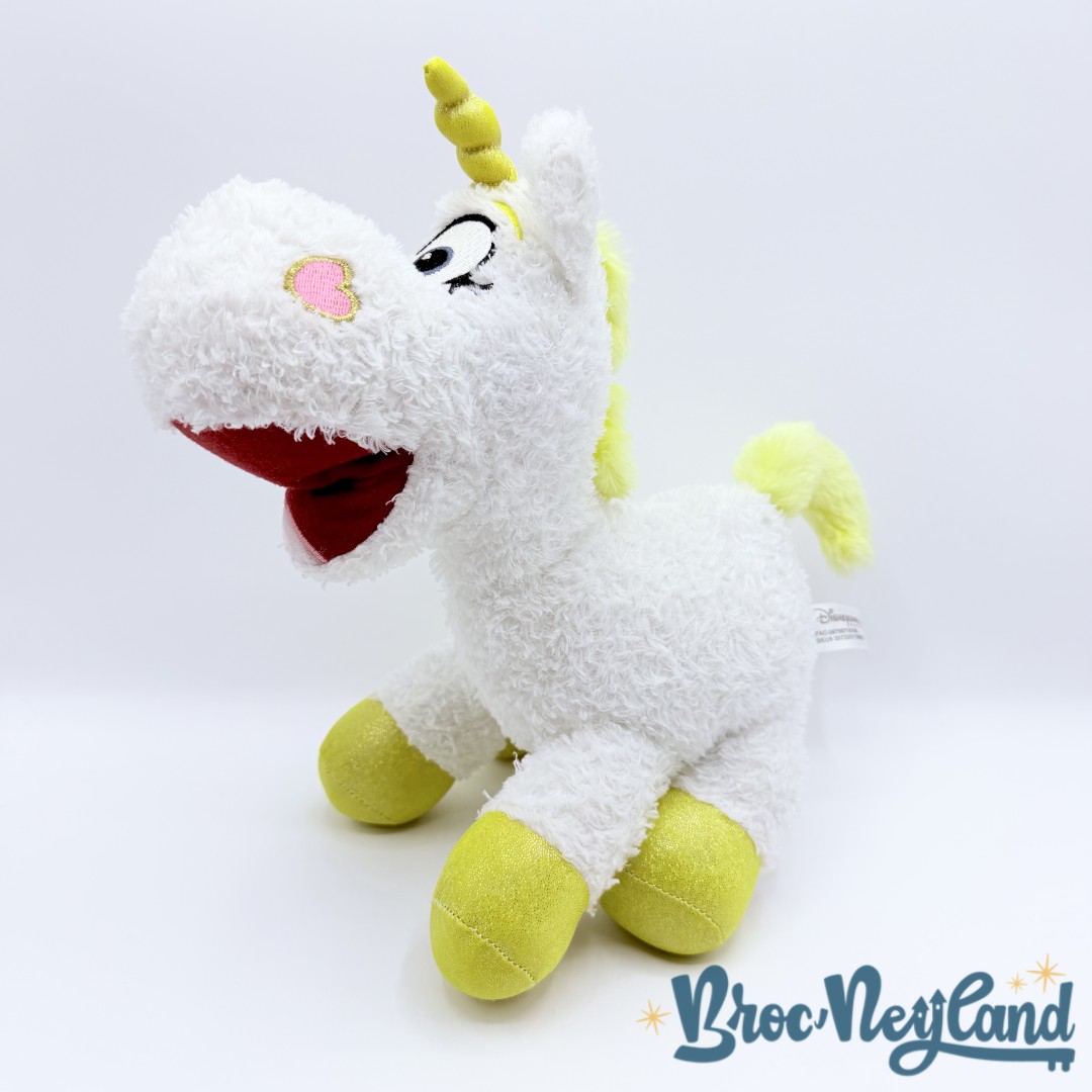 Peluche-Bouton-or-lumineux-Toy-Story-3-Disneyland-Paris-2018-Disney-licorne-blanc-26-cm (4)
