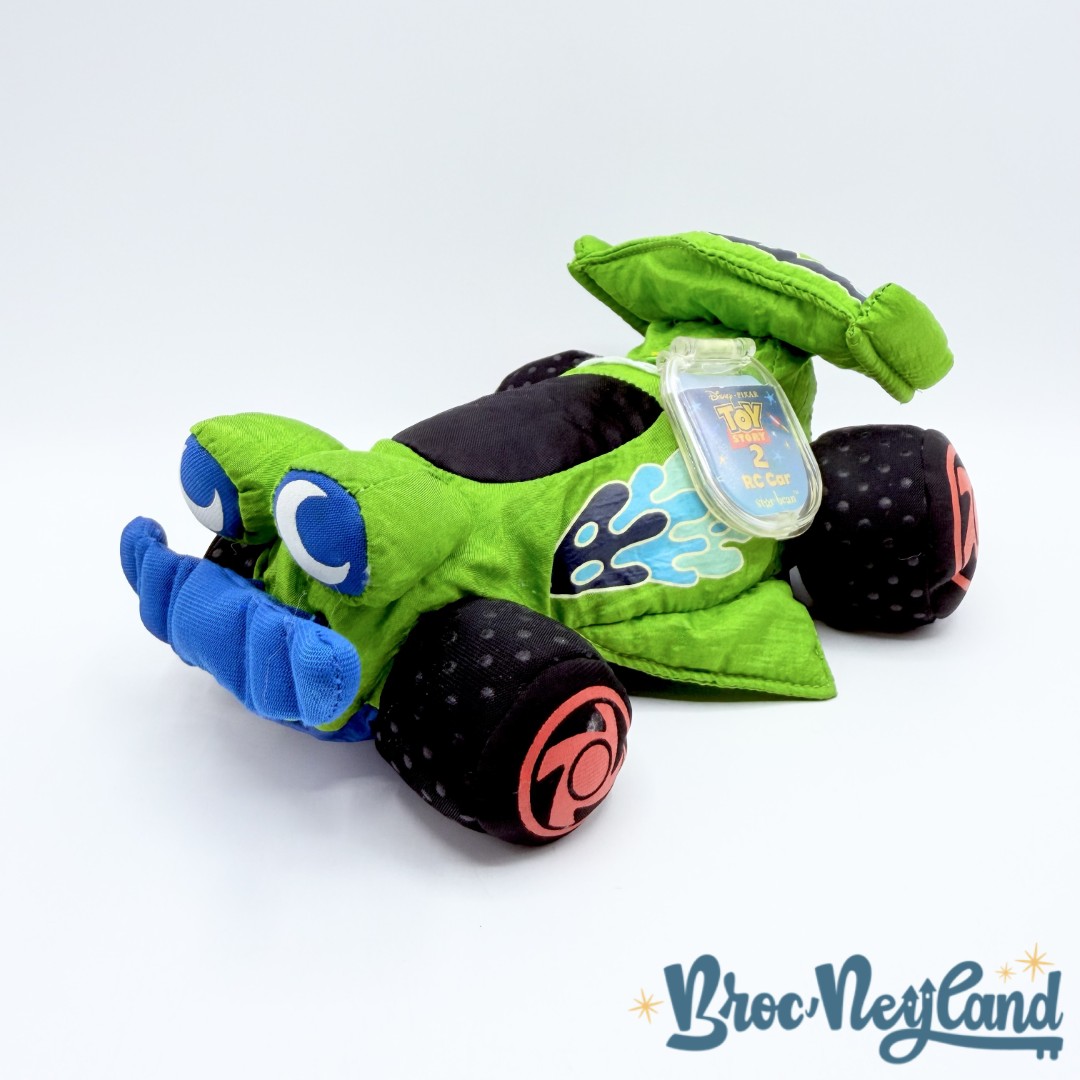 Peluche-RC-Car-Karting-Toy-Story-2-Disney-Mattel-2000-Star-Bean-voiture-vert-18-cm (3)