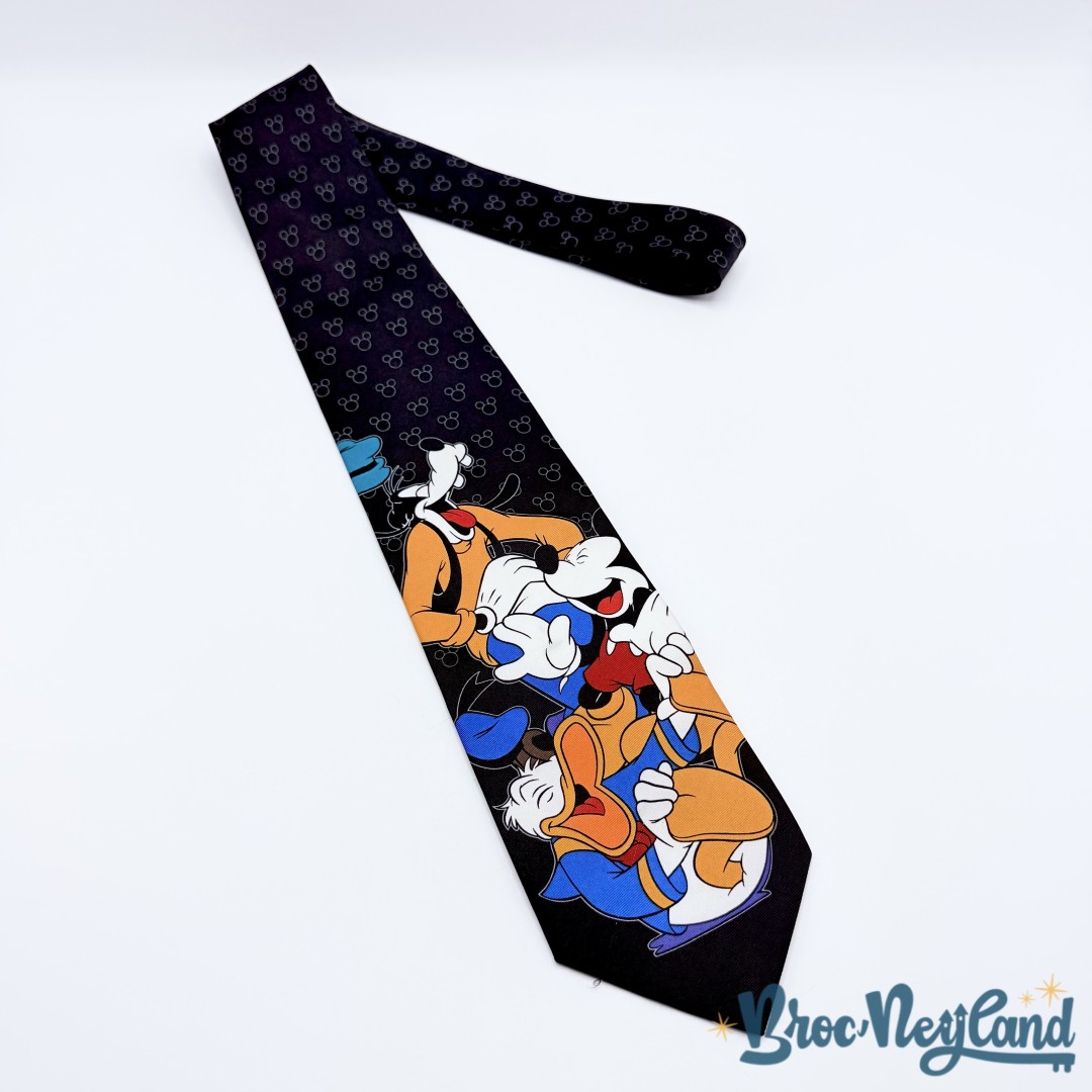 Cravate-Mickey-Mouse-Dingo-Donald-The-Disney-Store-noir (2)