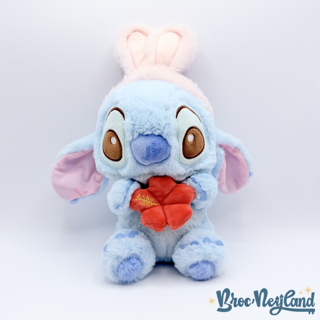 Peluche-Stitch-lapin-fleur-Disney-Miniso-Pot-de-Miel-35-cm (2)
