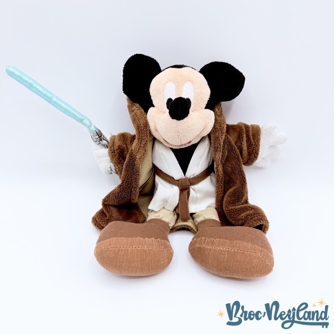 Peluche-Mickey-Mouse-Jedi-Star-Wars-Disneyland-Paris-Disney-marron-sabre-laser-25-cm (6)
