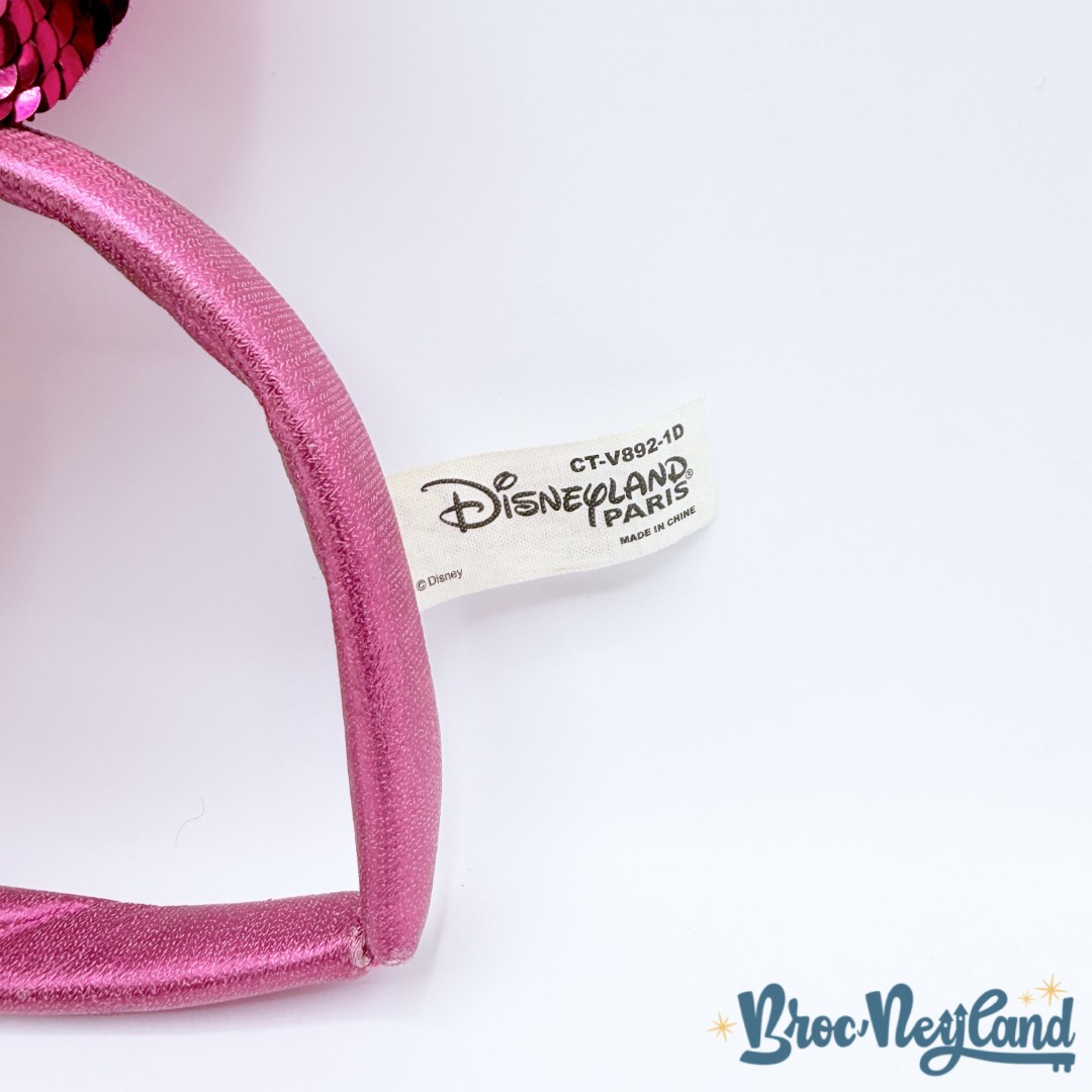 Serre tête-Oreilles-Minnie-Mouse-Sequins-Roses-Disney-Parks-2017-Disneyland-Paris-ears-noeud-pois (2)