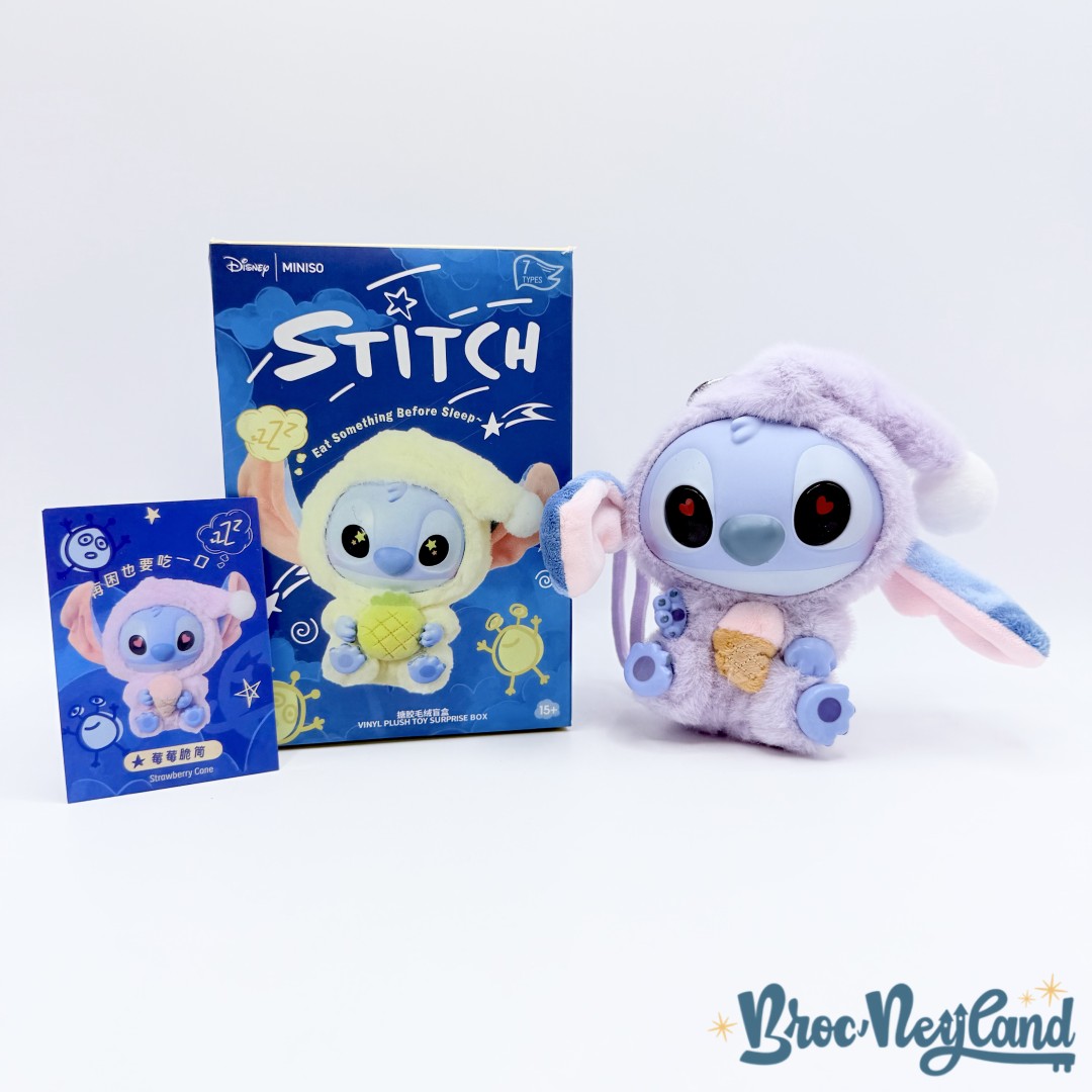 Peluche-Stitch-Eat-Something-Before-Sleep-Disney-Miniso-vinyl-porte-clés-mystère (2)