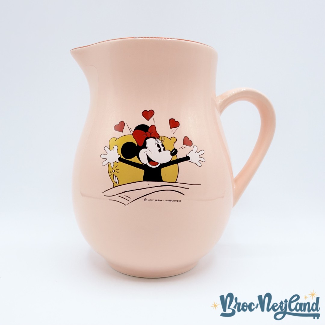 Carafe-Mickey-et-Minnie-Mouse-Walt-Disney-Productions-vintage-pichet-rose (4)