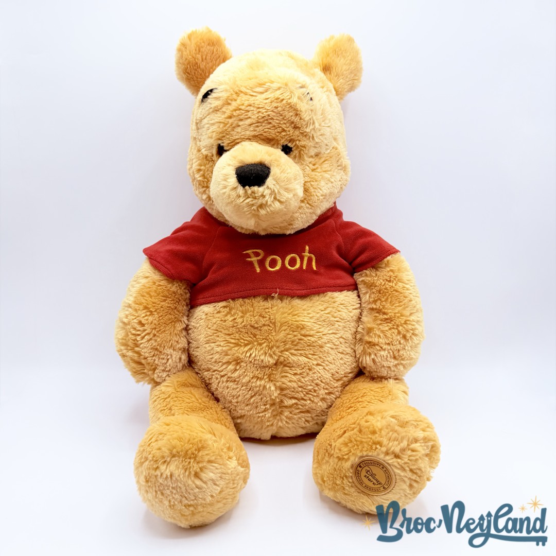 Peluche-Winnie-ourson-poils-longs-Disney-Store-jaune-écusson-52-cm (4)