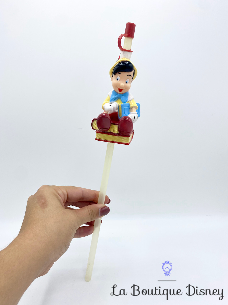 Paille Pinocchio Disneyland Paris Disney livre bouchon plastique relief 3D 35 cm