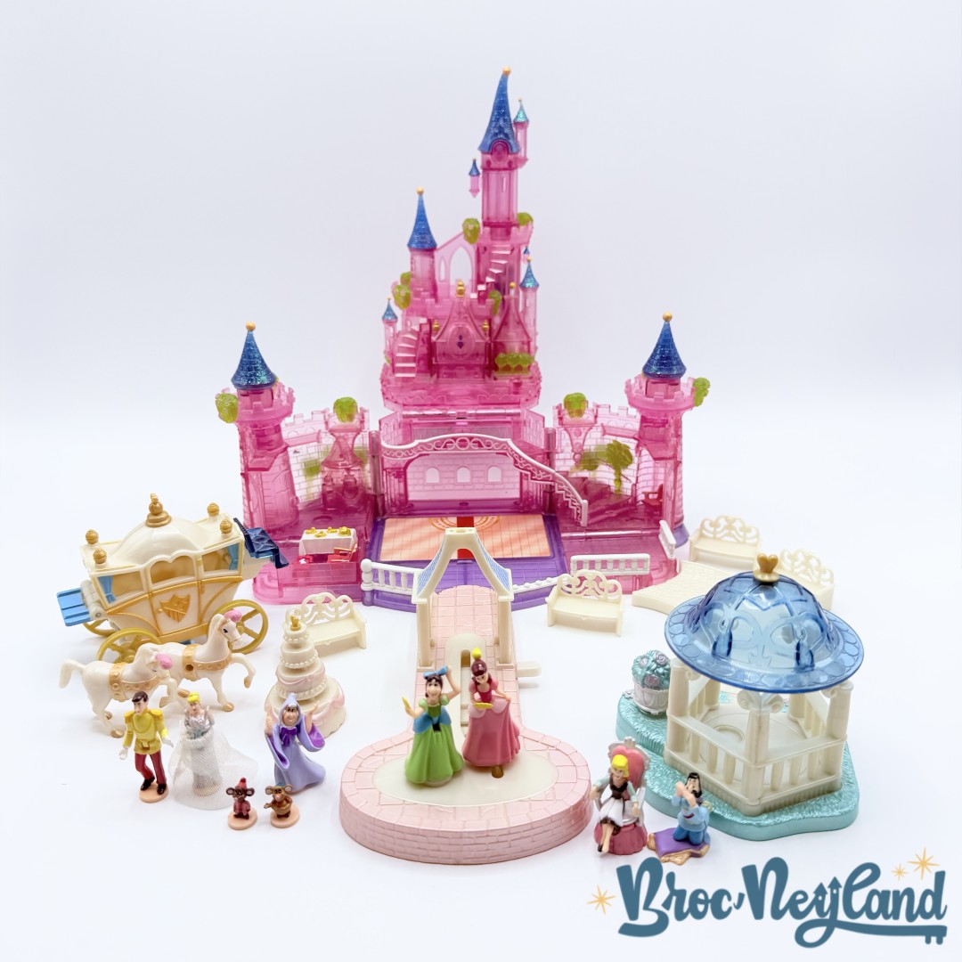 Polly-Pocket-Le-Château-enchanté-de-Cendrillon-Disney-Bluebird-1995-palais-100%-COMPLET (5)