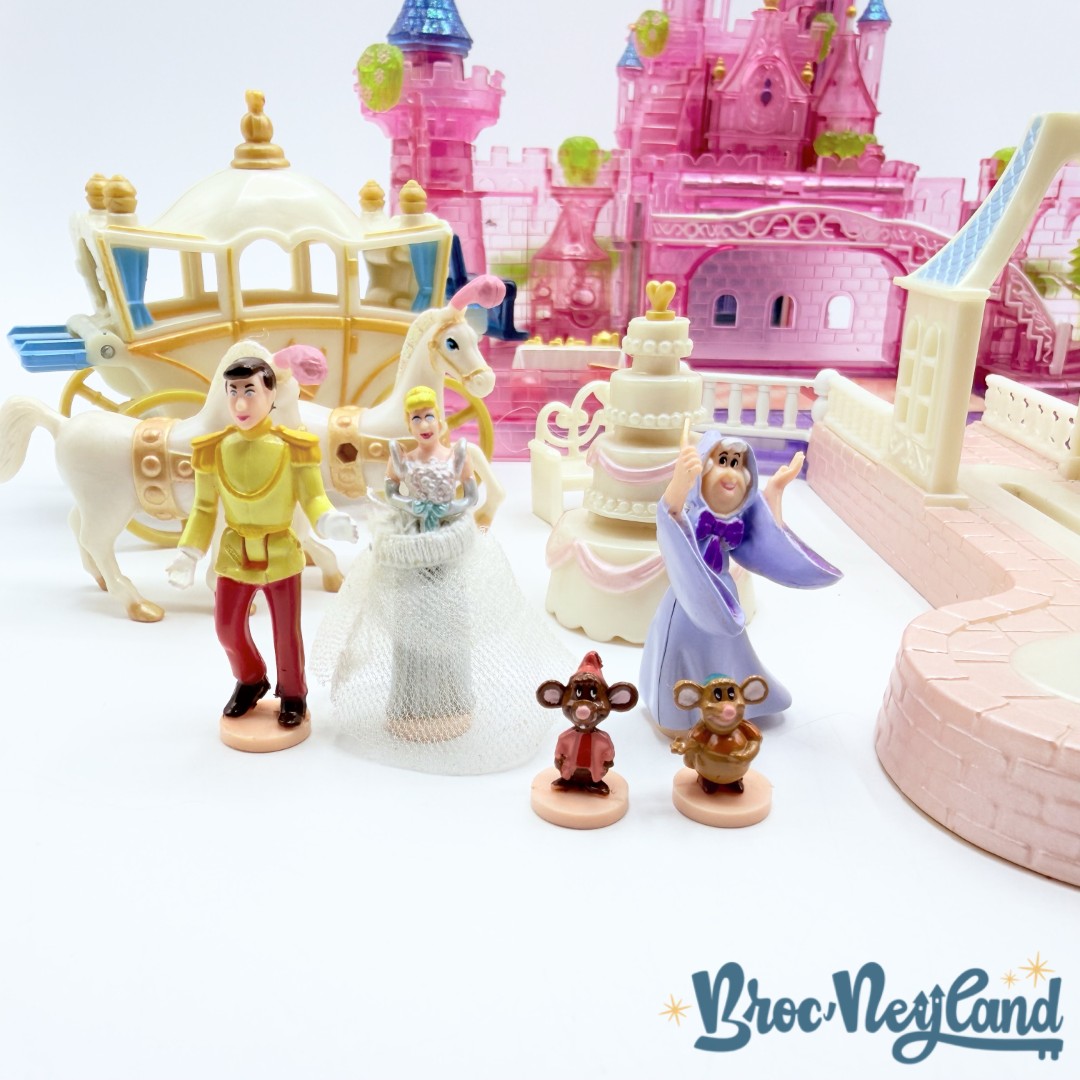 Polly-Pocket-Le-Château-enchanté-de-Cendrillon-Disney-Bluebird-1995-palais-100%-COMPLET (4)