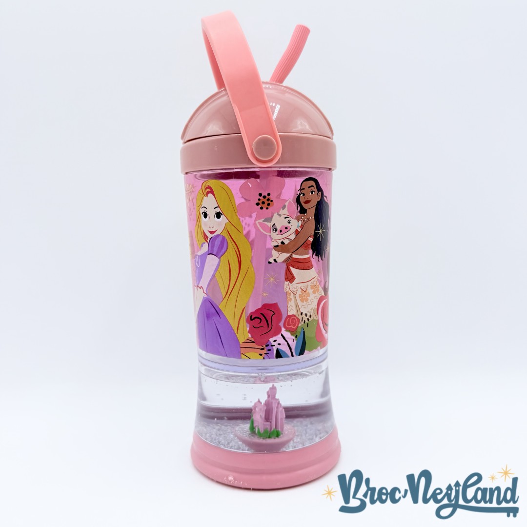 Gourde-Princesses-Disneyland-Disney-gobelet-paille-verre-plastique-rose (5)