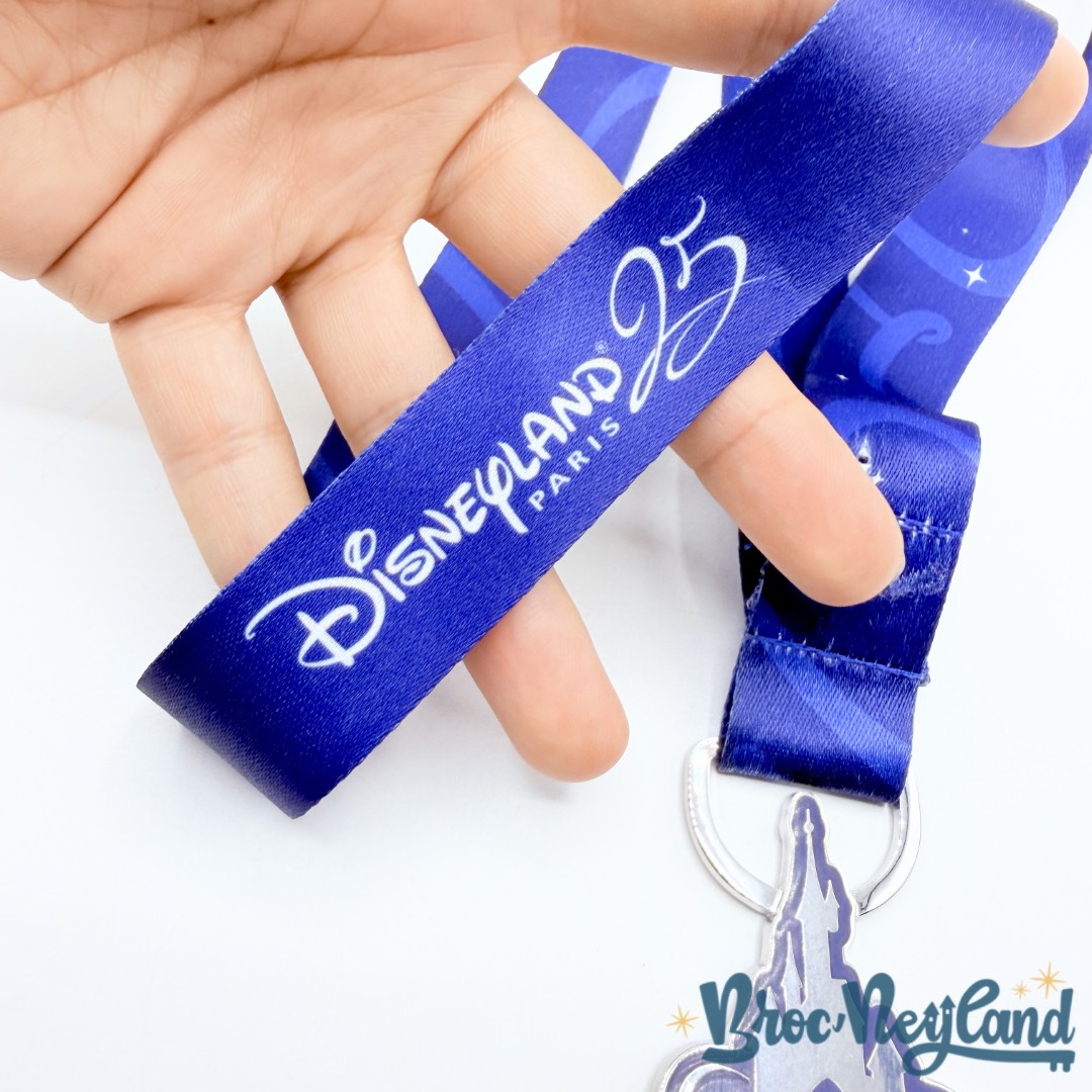 Lanière-Pins-25ème-Anniversaire-Disneyland-Paris-25-ans-Disney-bleu-cordon-tour-de-cou (3)