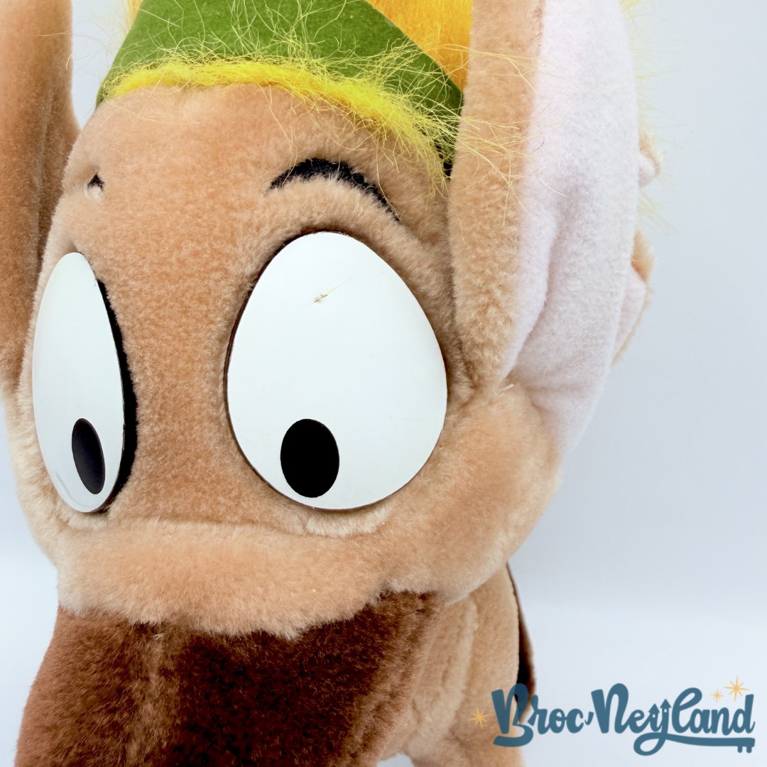 Peluche-Tito-chien-Oliver-et-Compagnie-Walt-Disney-1989-marron-vintage-30-cm (6)