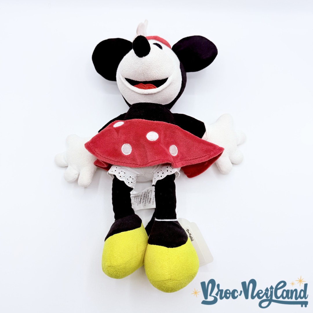 Peluche-Minnie-Mouse-rétro-vintage-Disney-Store-fleur-écusson-38-cm (4)