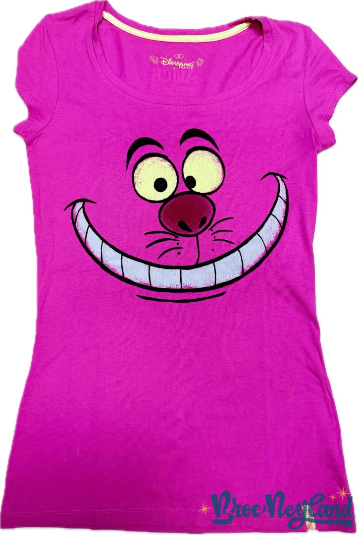 Tee-shirt-Chat-Cheshire-Alice-au-pays-des-Merveilles-Disneyland-Paris-Disney-taille-S-rose (3)