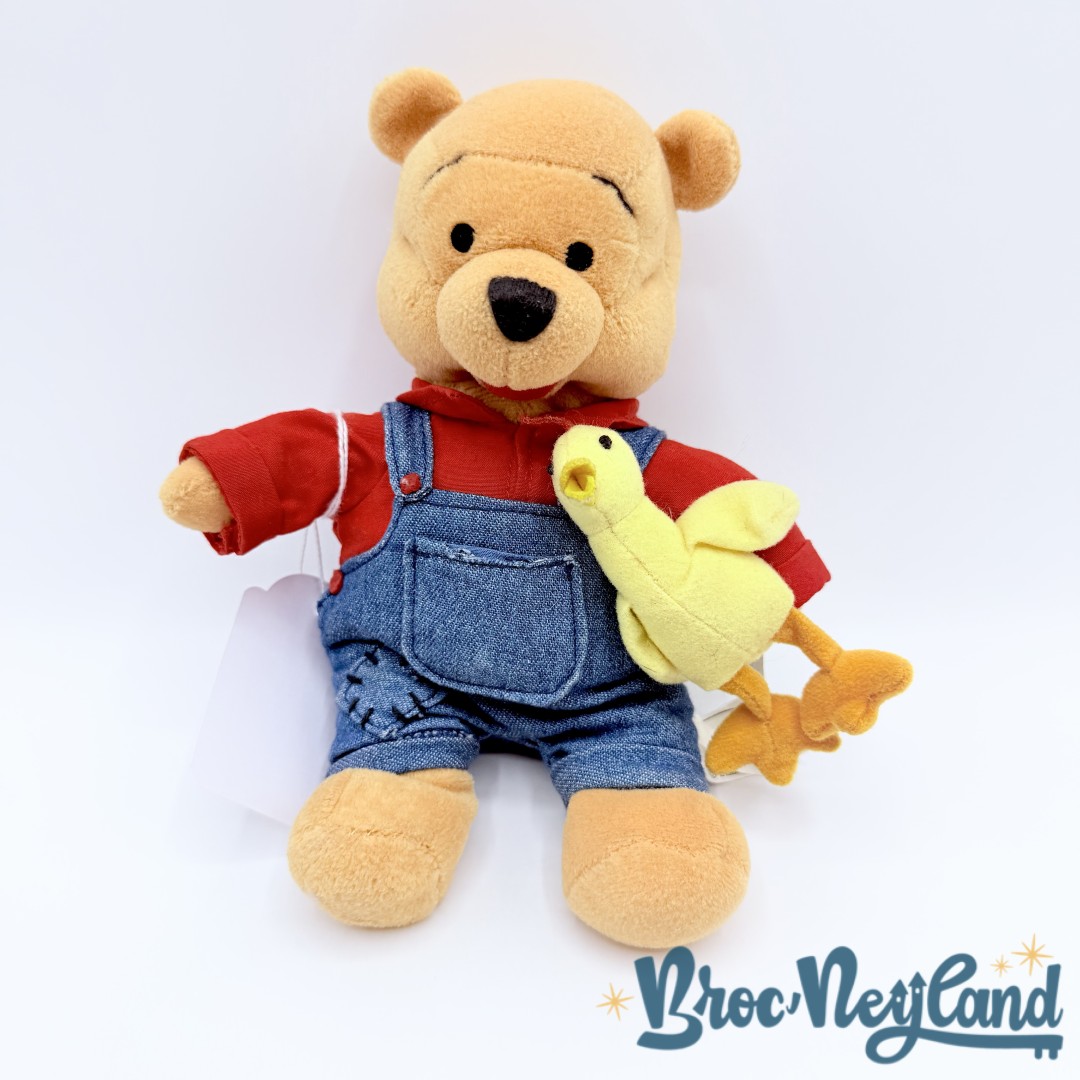 Peluche-Winnie-Ourson-Farmer-disneyland-Resort-Paris-Disney-fermier-poule-20-cm (3)