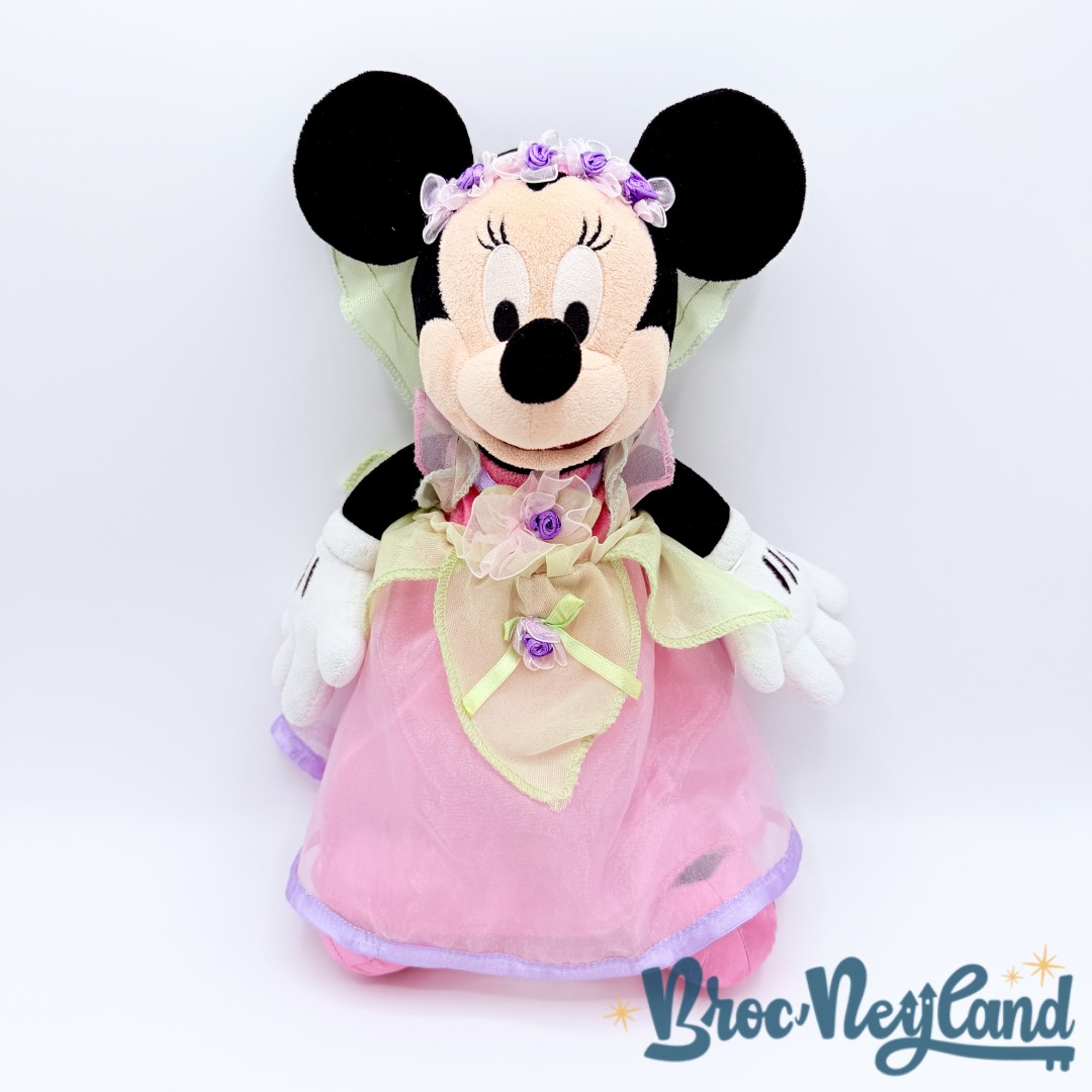 Peluche-Minnie-Mouse-Fée-Princesse-Disneyland-Paris-Disney-rose-verte-36-cm (5)