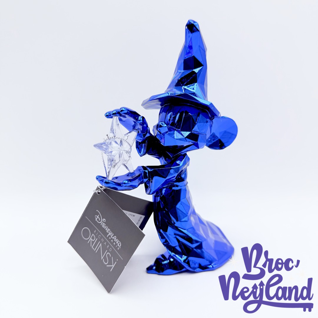 Figurine-Mickey-Apprenti-Sorcier-Richard-Orlinski-25ème-Anniversaire-Disneyland-Paris-Disney-statut-collection-bleu (2)