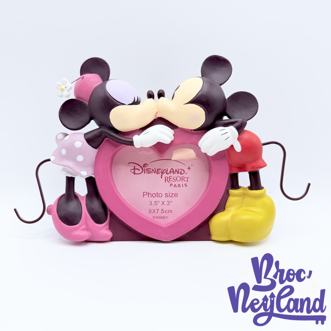 Cadre-photo-résine-Mickey-Minnie-bisous-Disneyland-Paris-Disney-love-coeur (1)