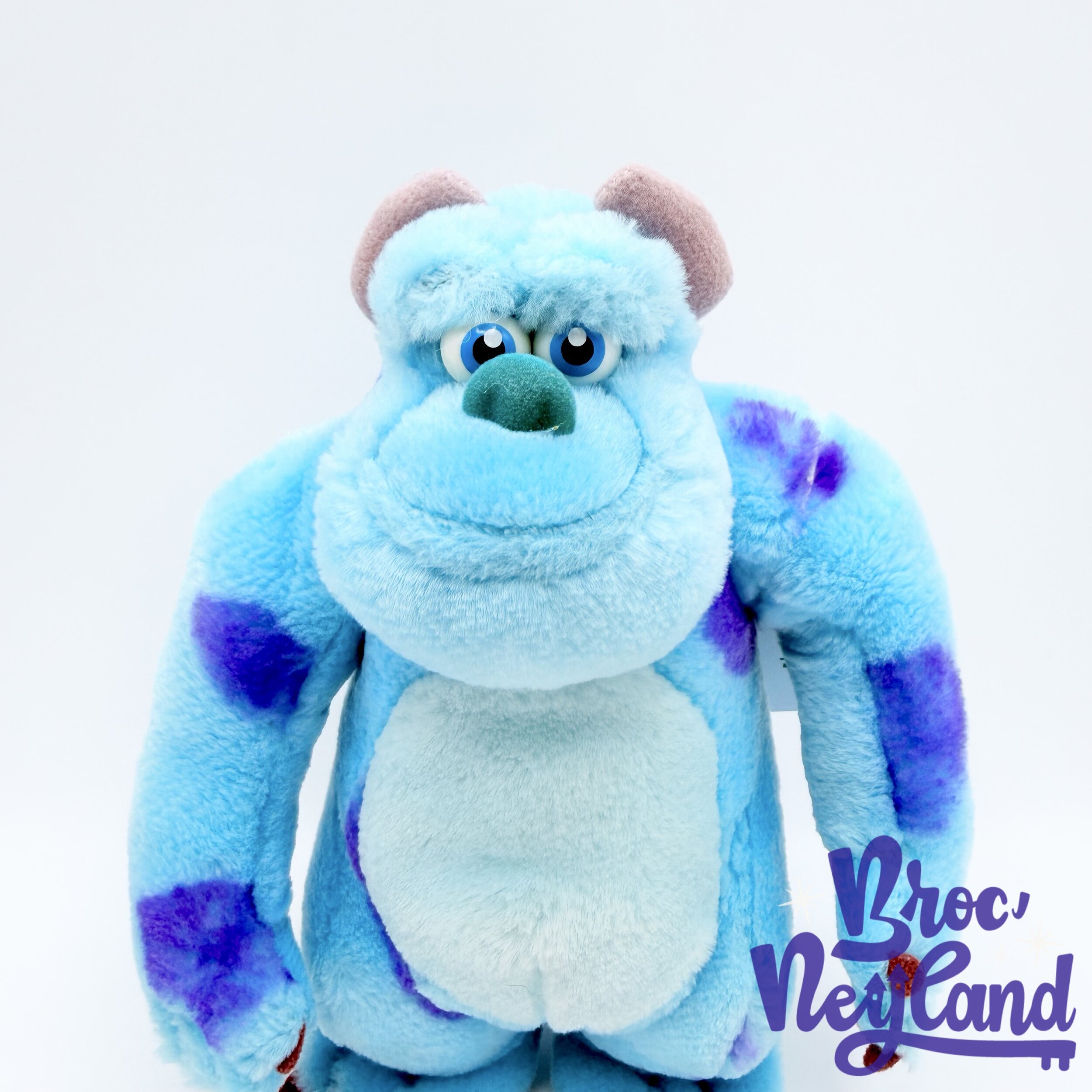 Peluche-Sulli-Monstres-et-Cie-Disney-Store-Sully-bleu-violet-écusson-36-cm (5)