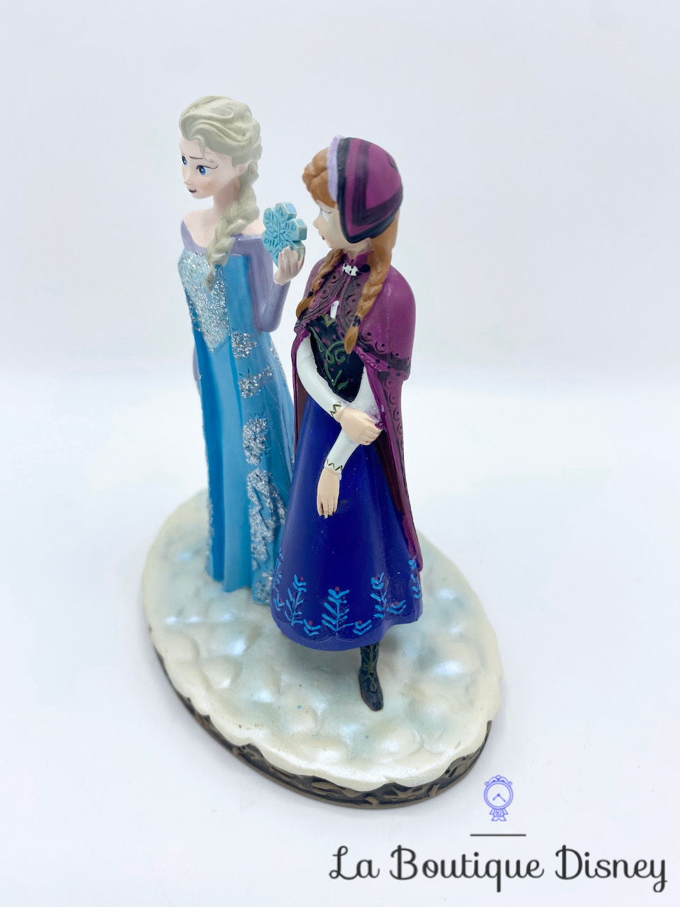 Figurine résine Anna Elsa La reine des neiges Disneyland Paris Disney princesses paillettes 12