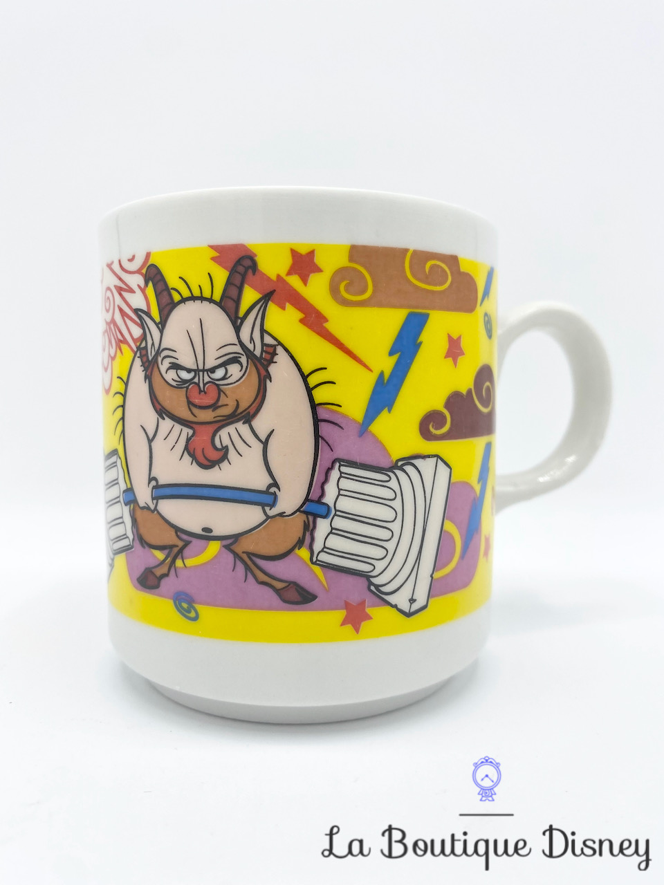Tasse Philoctete Disney CIPA Italy mug Hercule jaune vintage