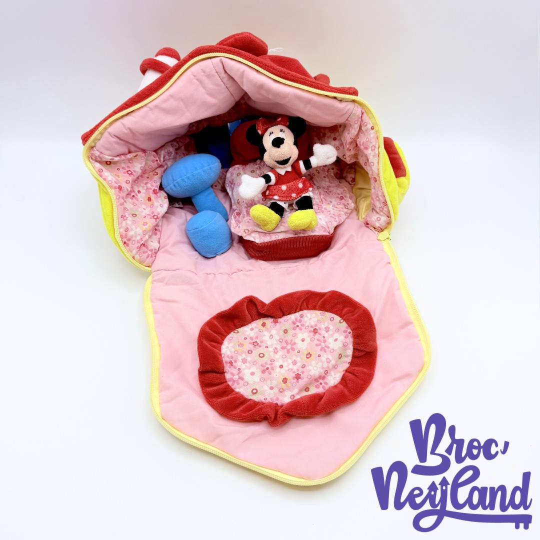 Peluche-Maison-Minnie-Mouse-Disneyland-Resort-Paris-Disney-jaune-sac-transport-30-cm (2)