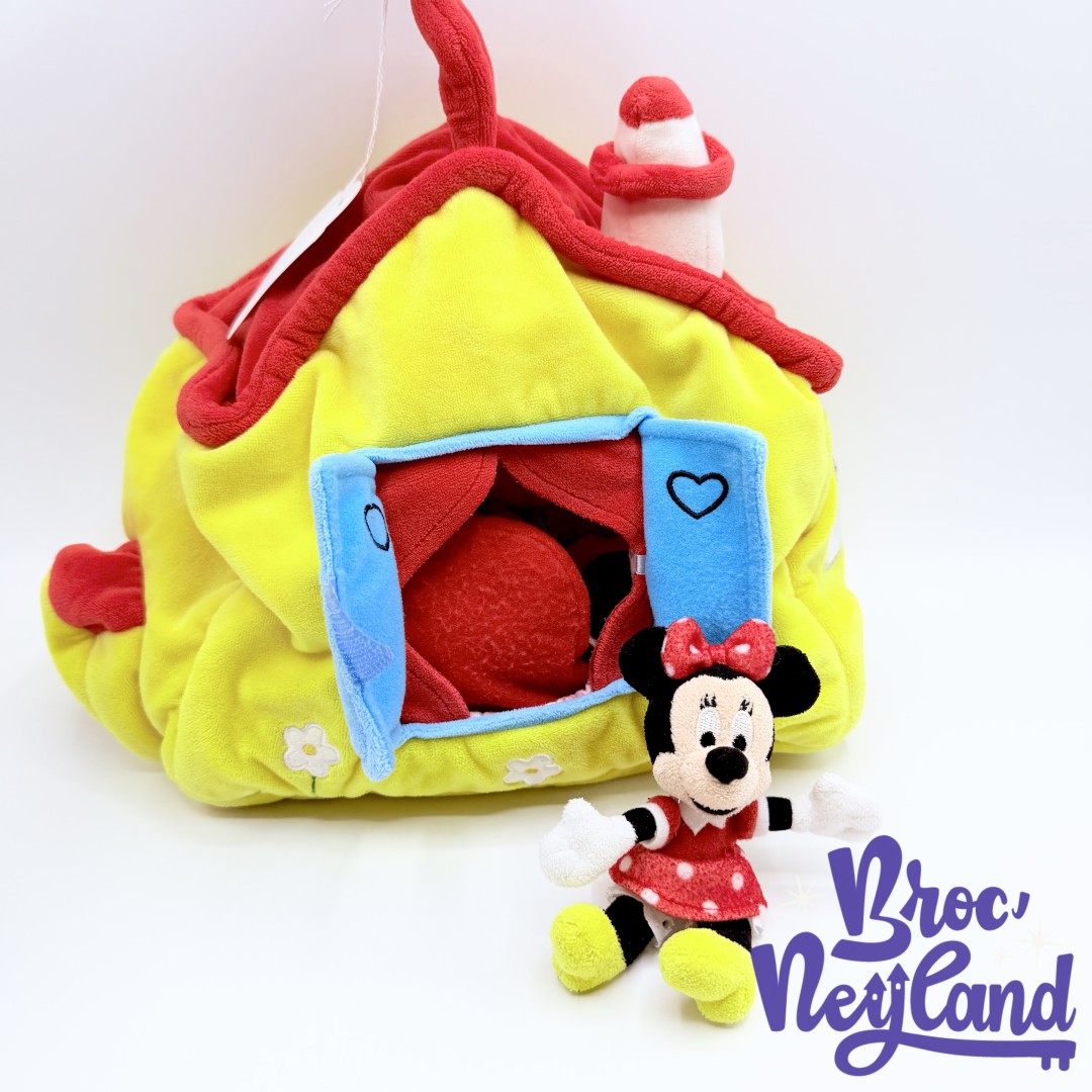 Peluche-Maison-Minnie-Mouse-Disneyland-Resort-Paris-Disney-jaune-sac-transport-30-cm (7)