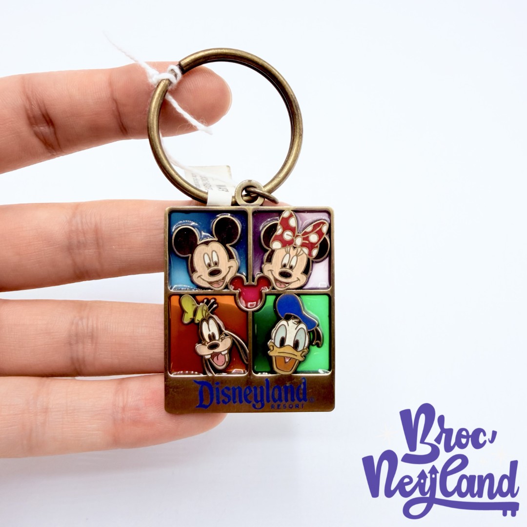 Porte-clés-métal-Mickey-et-ses-amis-Disneyland-Resort-USA-vitrail (2)