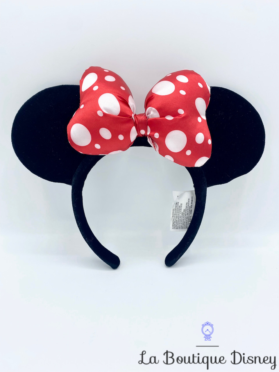 Serre tête Oreilles Minnie Mouse Disney Parks 2019 Disneyland Ears noir noeud rouge pois classique