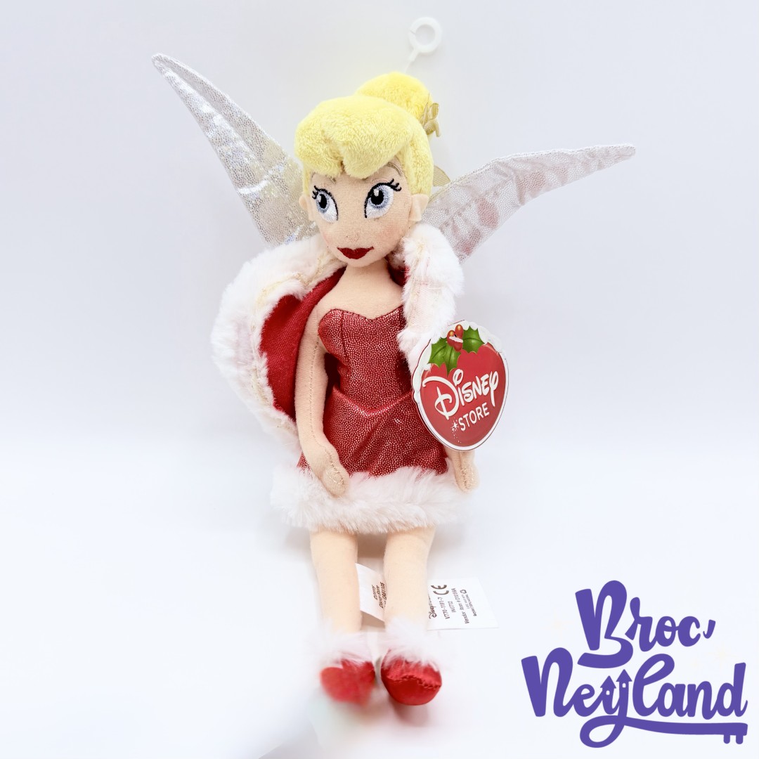 Poupée-chiffon-Fée-Clochette-Noël-Disney-Store-Peter-Pan-peluche-robe-rouge-30-cm (4)