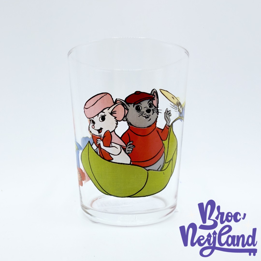 Verre-Bernard-et-Bianca-Disney-vintage-moutarde (1)